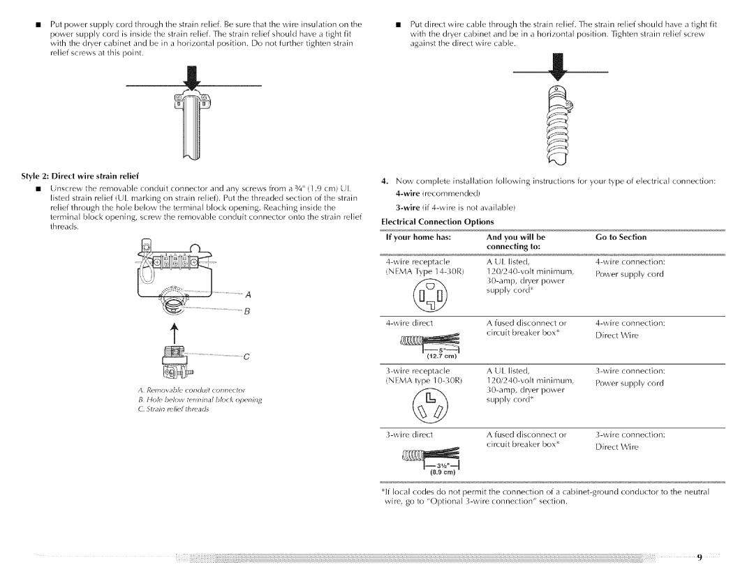 Maytag W10088776A, MED5591TQ0, MED5591TQ1 manual If your Home has You will Go to Section Connecting to, Nema 