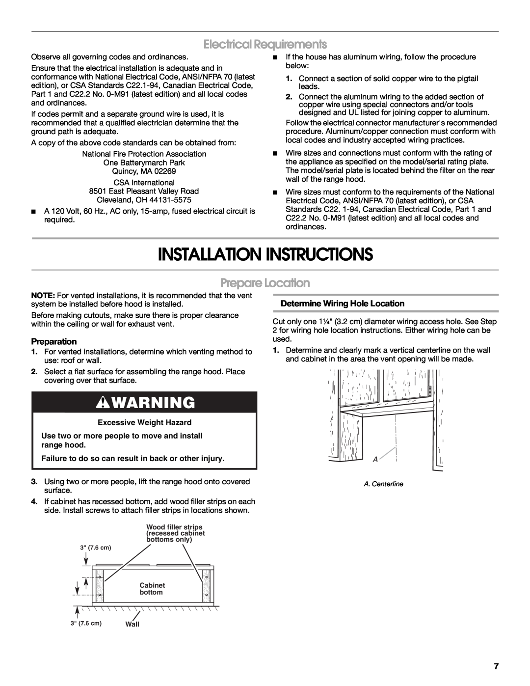 Maytag 99043751D, W10112419D Installation Instructions, Electrical Requirements, Prepare Location, Preparation 