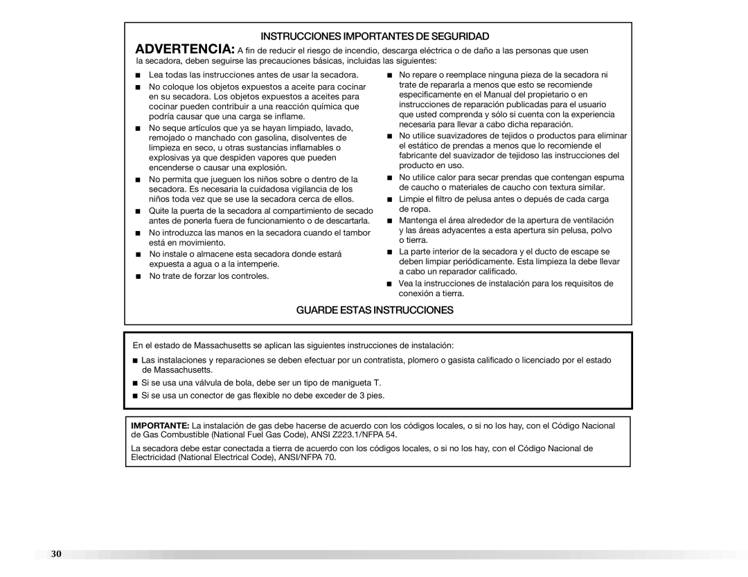 Maytag W10112943A manual Instrucciones Importantes DE Seguridad 