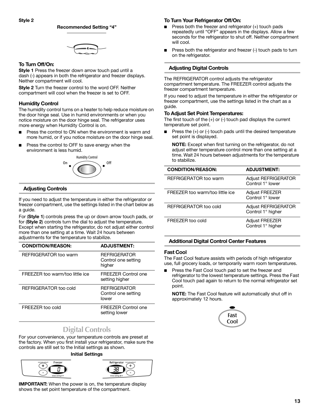 Maytag W10175446B manual Digital Controls 