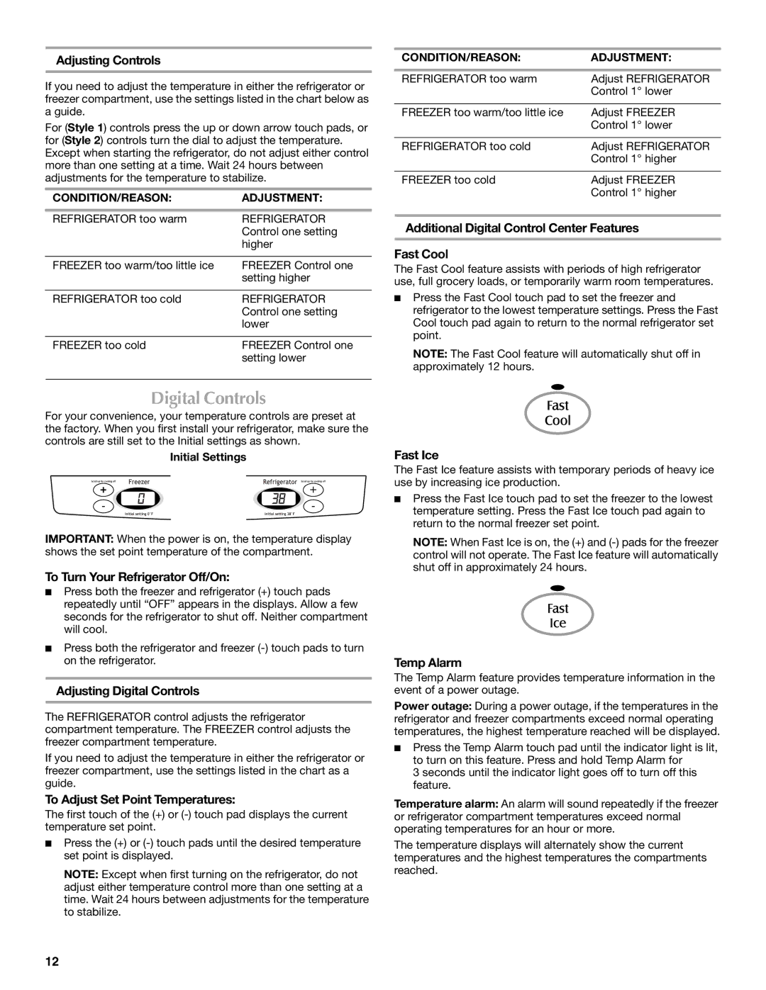 Maytag W10175486A installation instructions Digital Controls 