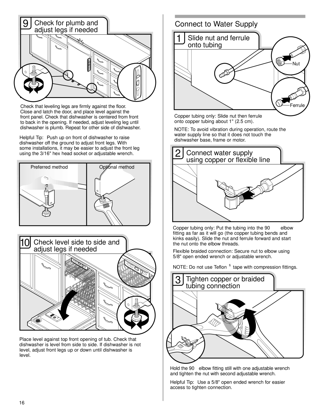 Maytag W10199707A installation instructions Connect to Water Supply 