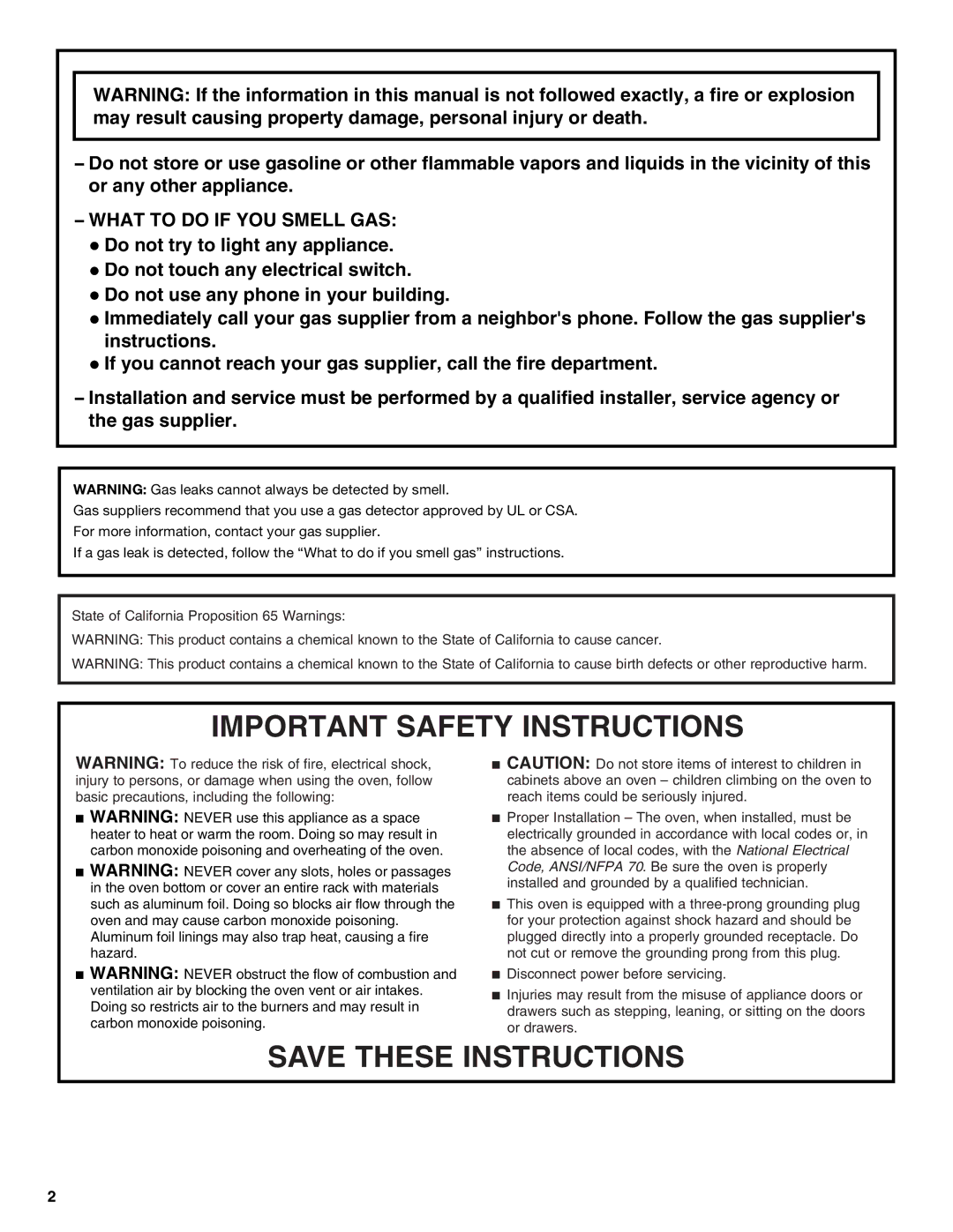 Maytag W10203503B, CWG3600AA warranty Important Safety Instructions 