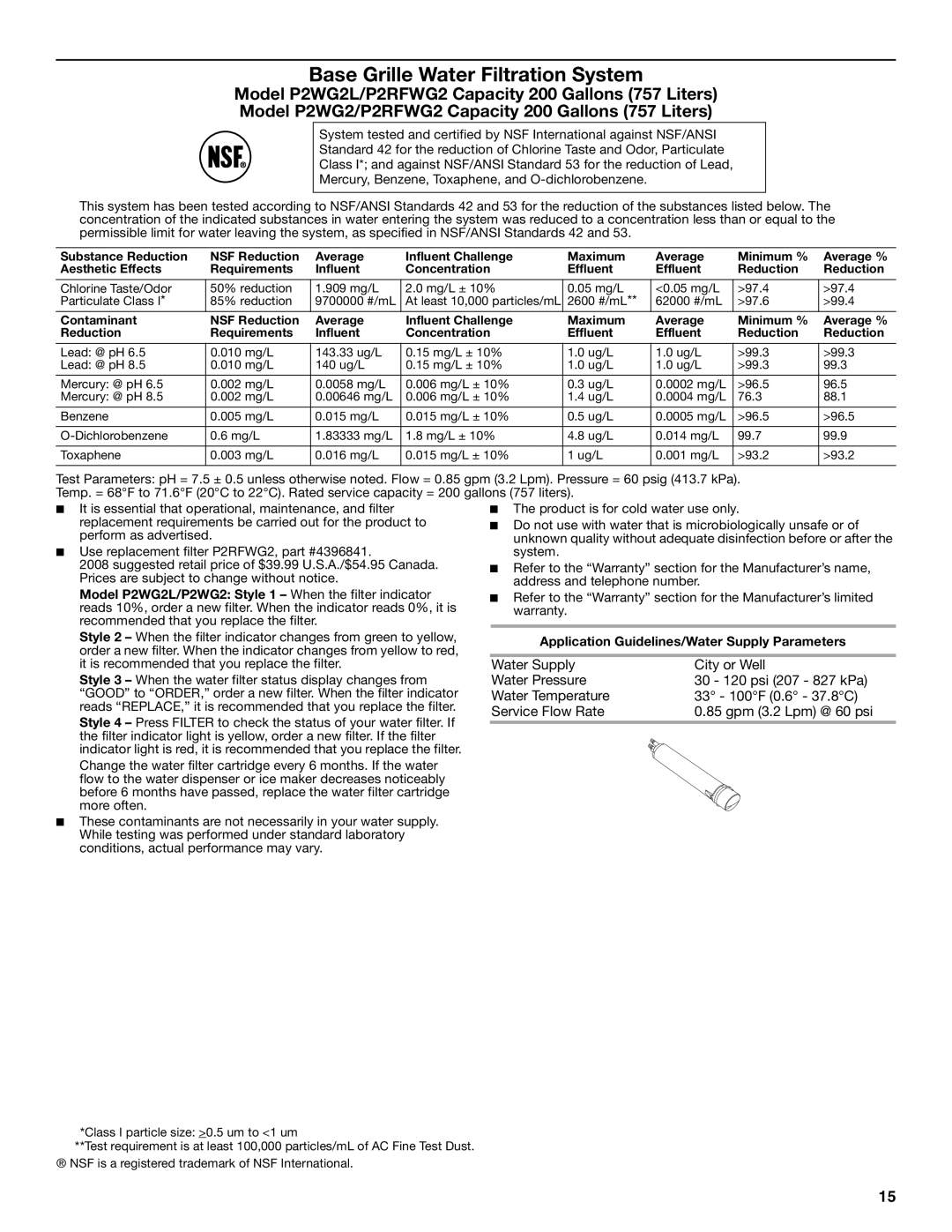 Maytag W10213157A, W10213158A installation instructions Base Grille Water Filtration System 