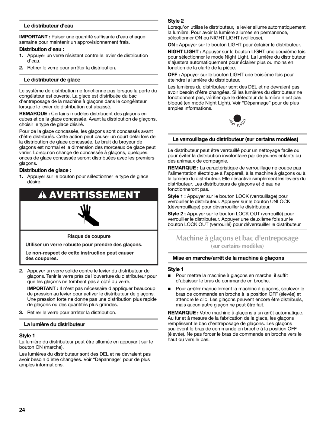 Maytag W10213158A, W10213157A installation instructions Machine à glaçons et bac dentreposage 