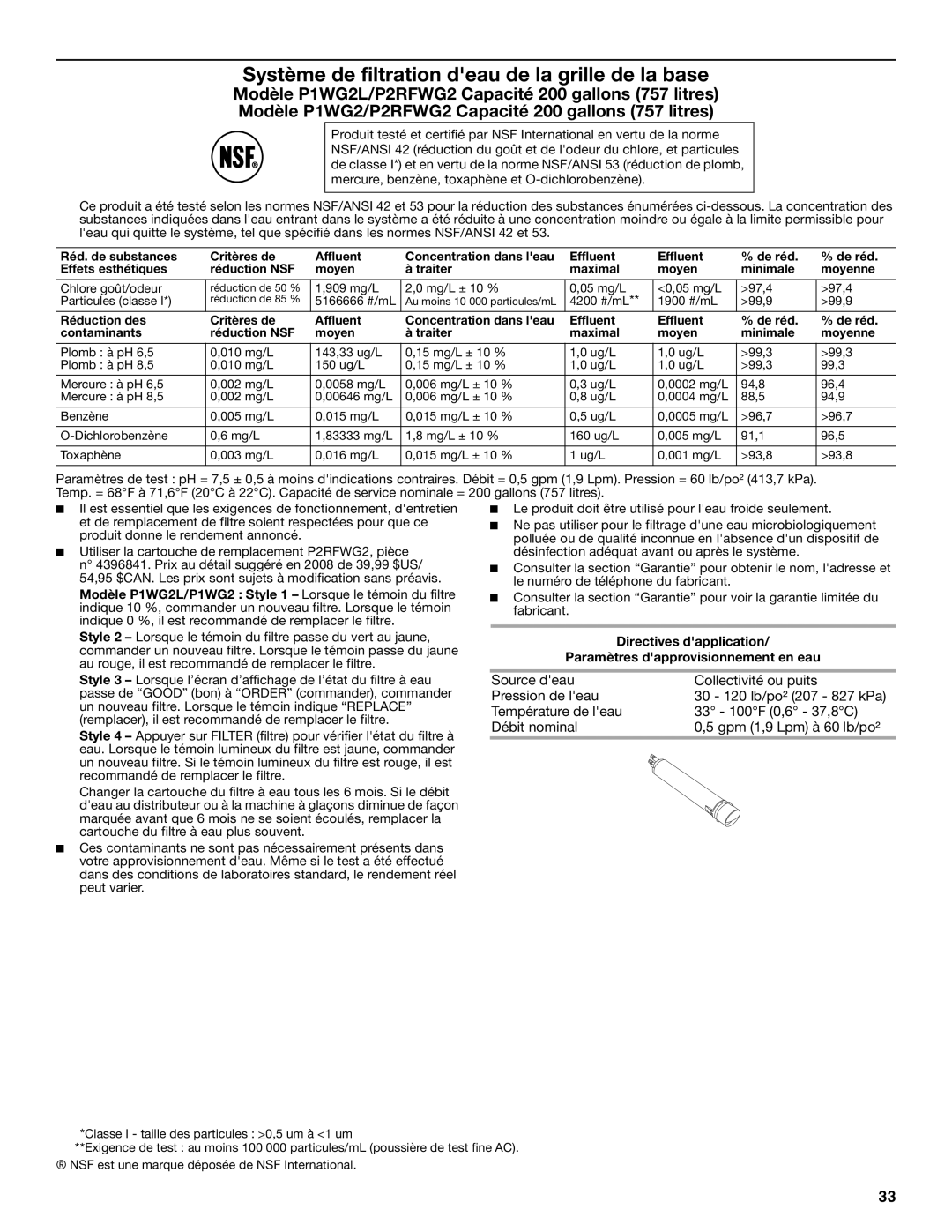 Maytag W10213157A, W10213158A installation instructions 4200 #/mL 1900 #/mL 99,9 