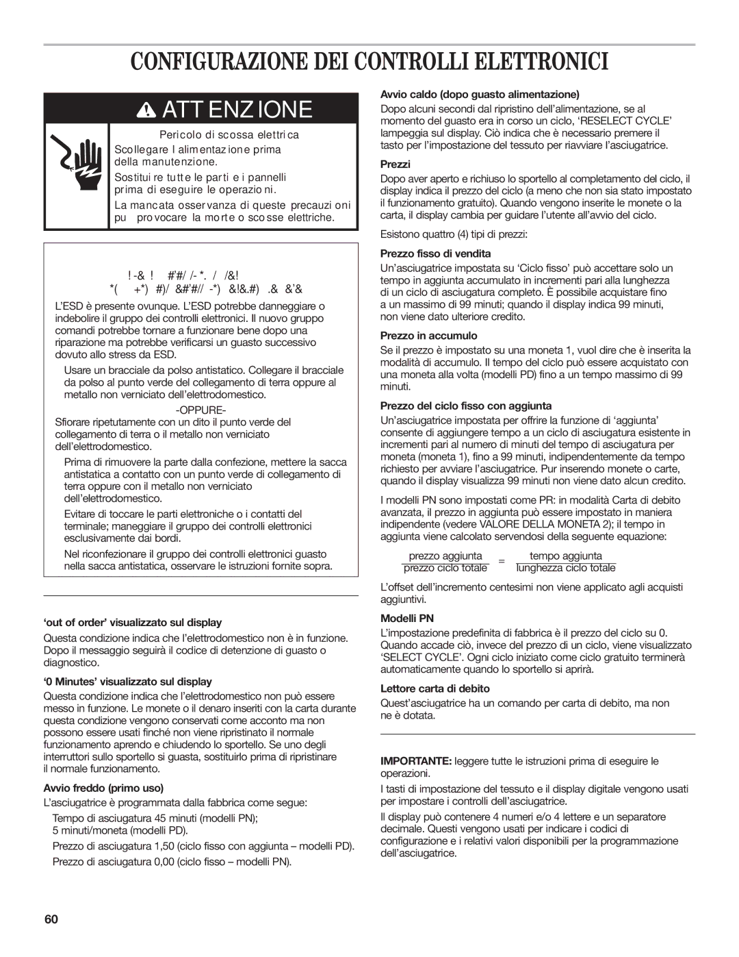 Maytag W10239207B installation instructions Informazioni Generali PER L’UTENTE, Procedure DI Configurazione DEI Comandi 