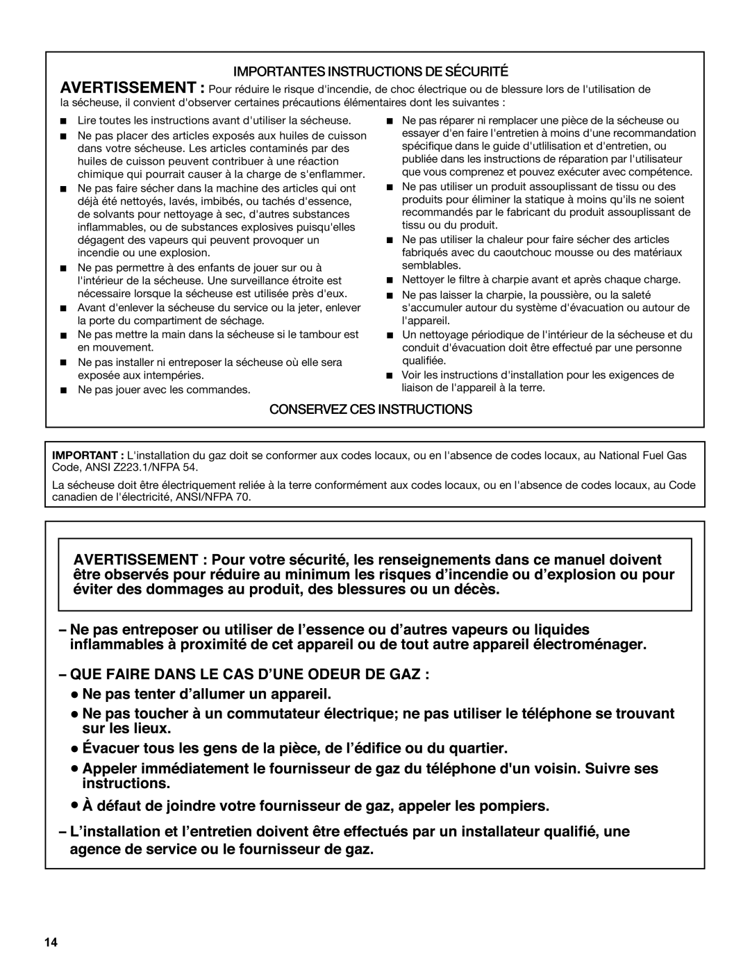 Maytag W10267628A, W10260034A quick start Importantes Instructions DE Sécurité 