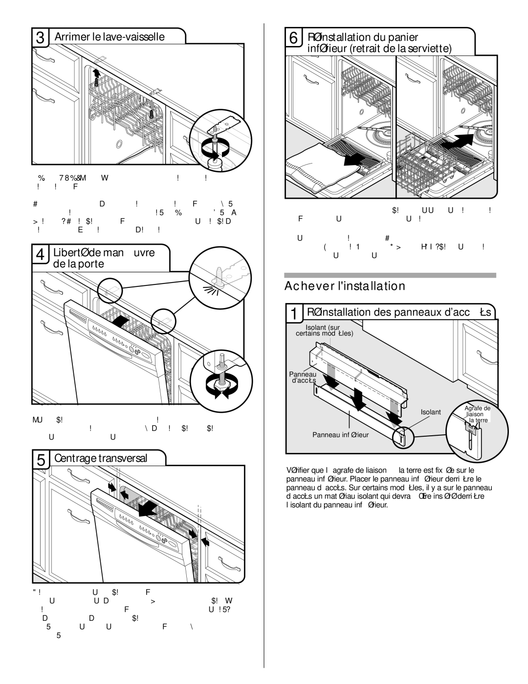 Maytag W10282553A installation instructions Achever linstallation 