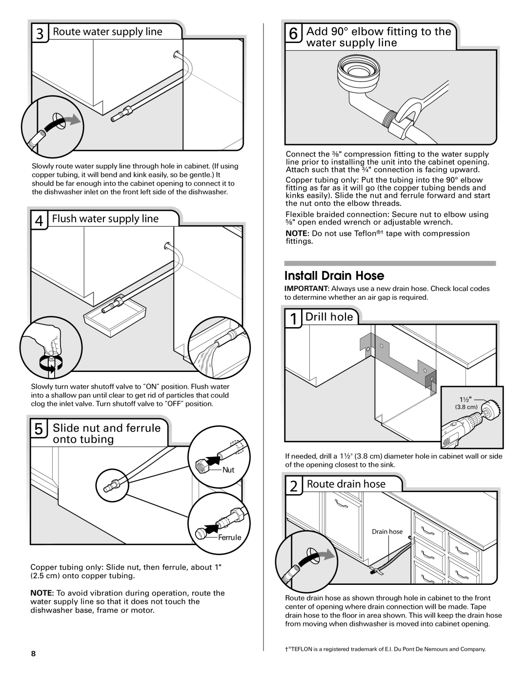 Maytag W10290309A, MDB6709AWW installation instructions Install Drain Hose 