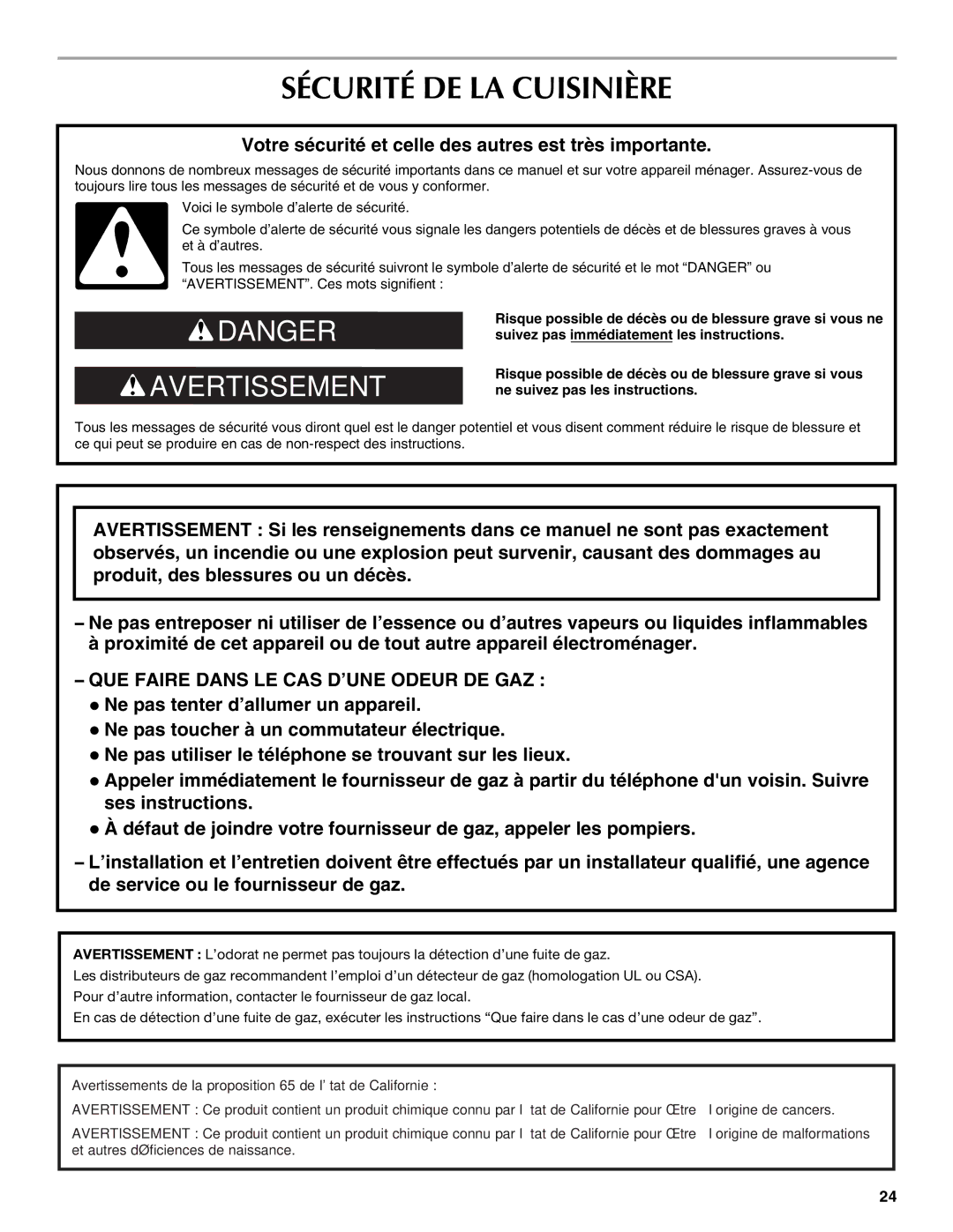 Maytag W10291449A, MGT8885XS manual Sécurité DE LA Cuisinière, Votre sécurité et celle des autres est très importante 