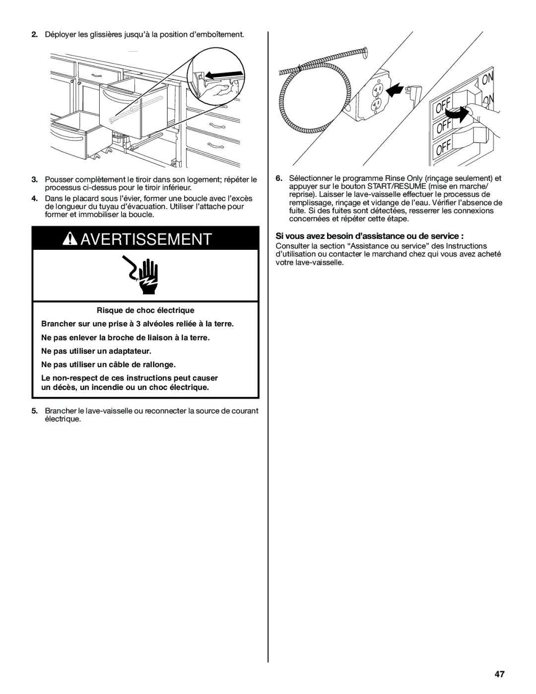 Maytag W10300218B installation instructions Si vous avez besoin d’assistance ou de service 