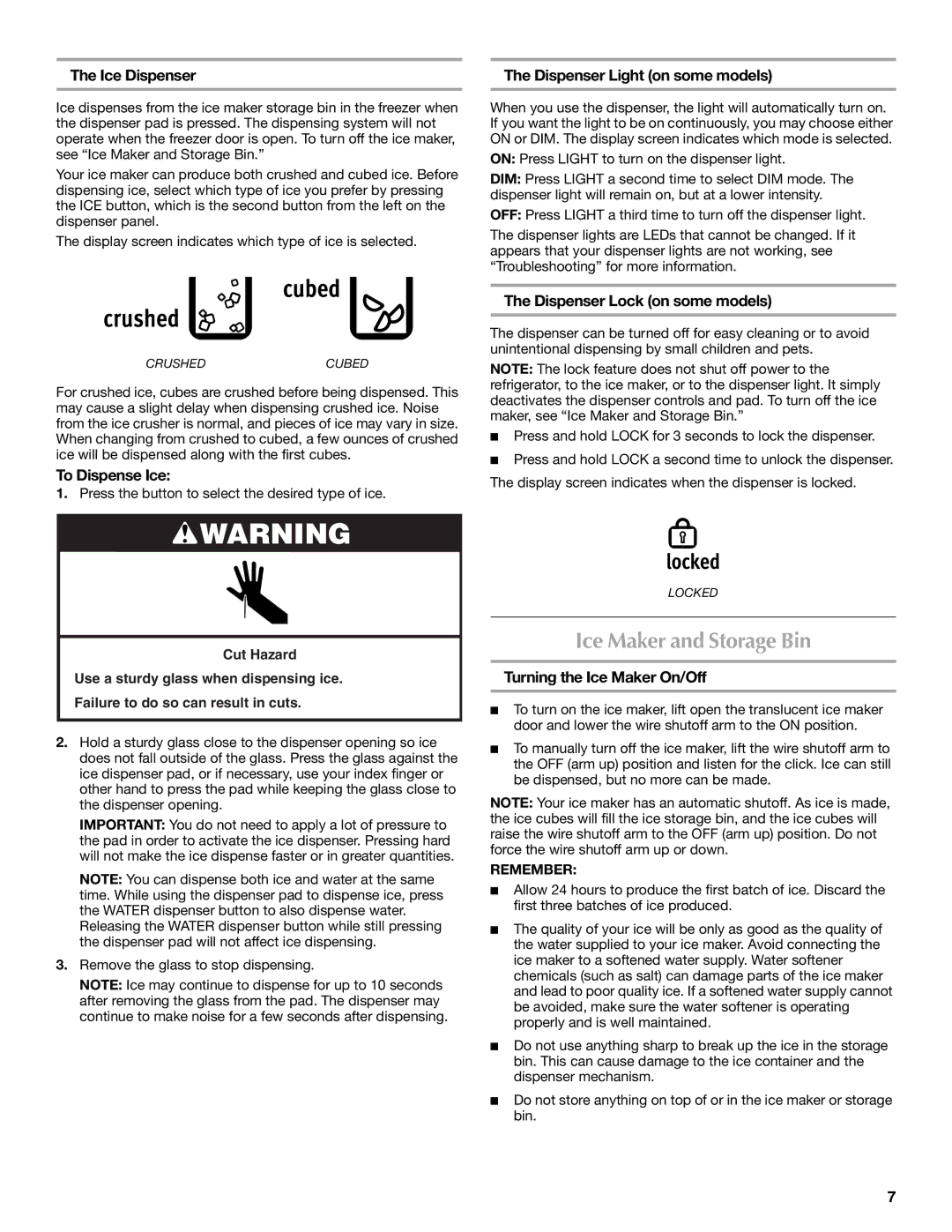 Maytag W10321476A installation instructions Ice Maker and Storage Bin 