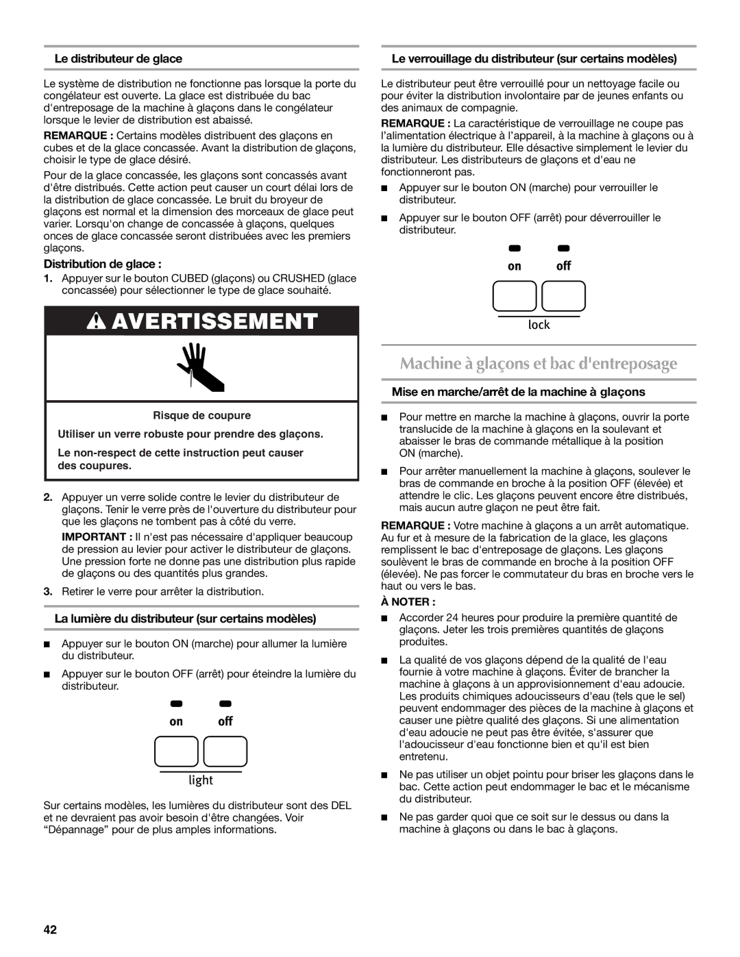 Maytag W10321479A installation instructions Machine à glaçons et bac dentreposage 