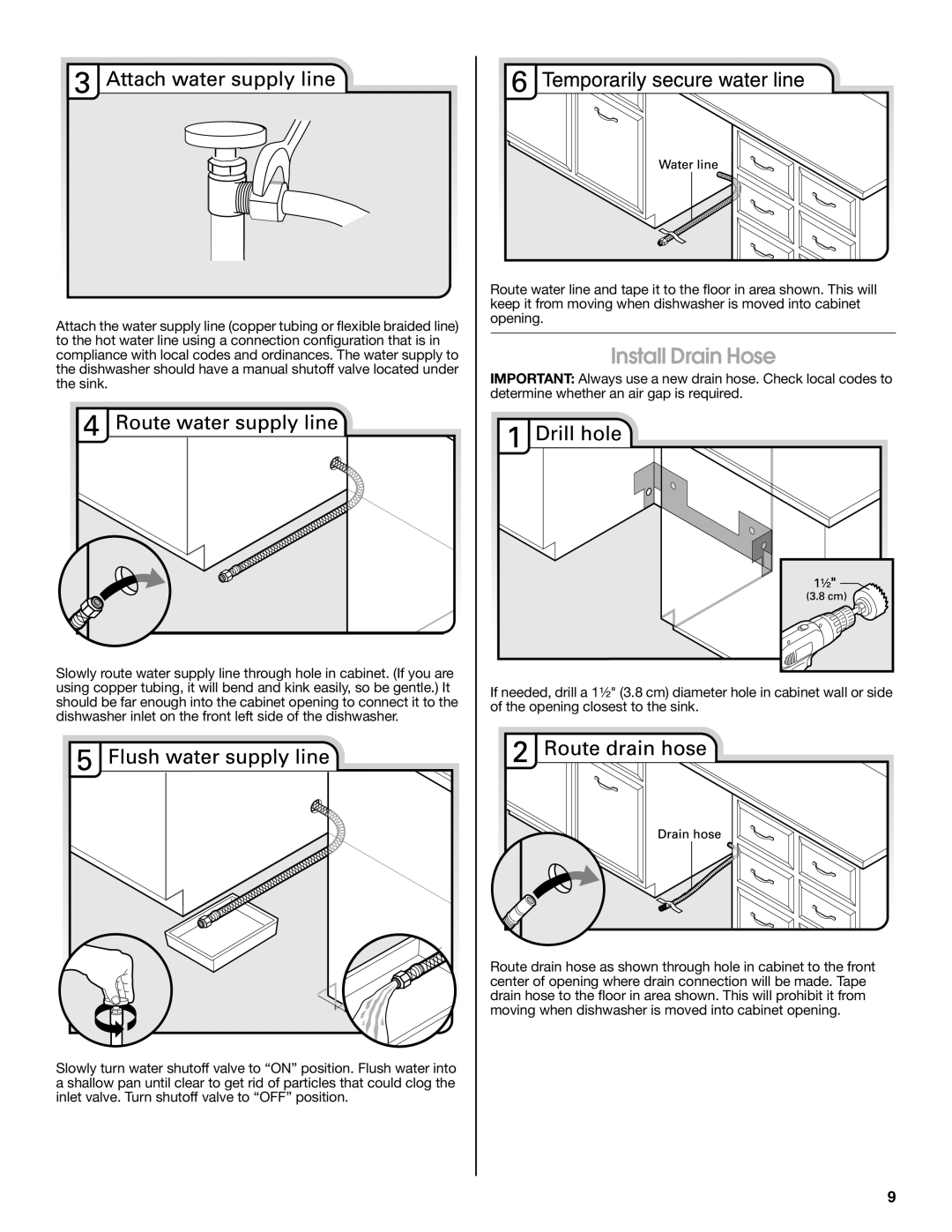 Maytag W10401504D installation instructions Install Drain Hose 