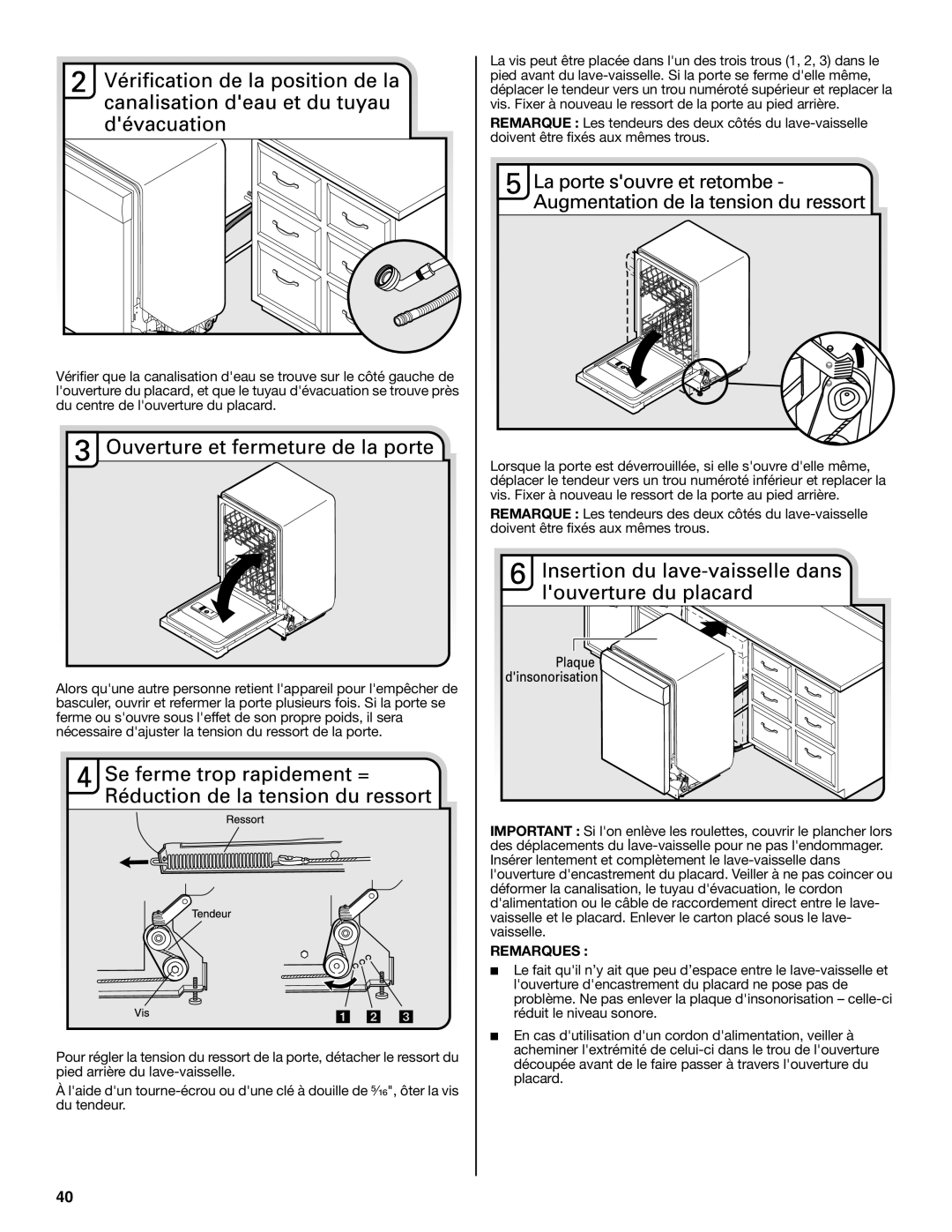 Maytag W10532762A installation instructions Remarques 