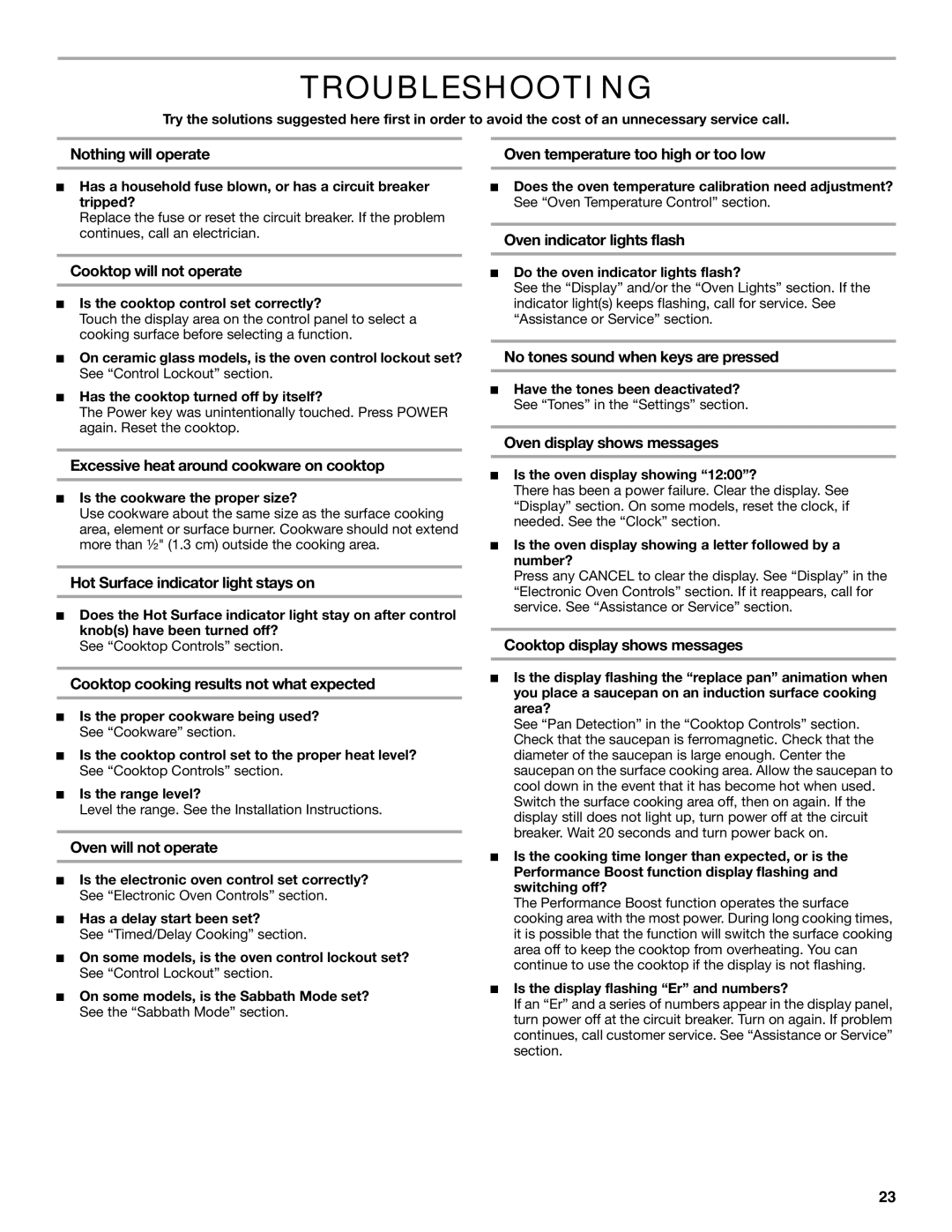 Maytag W10600814B manual Troubleshooting 