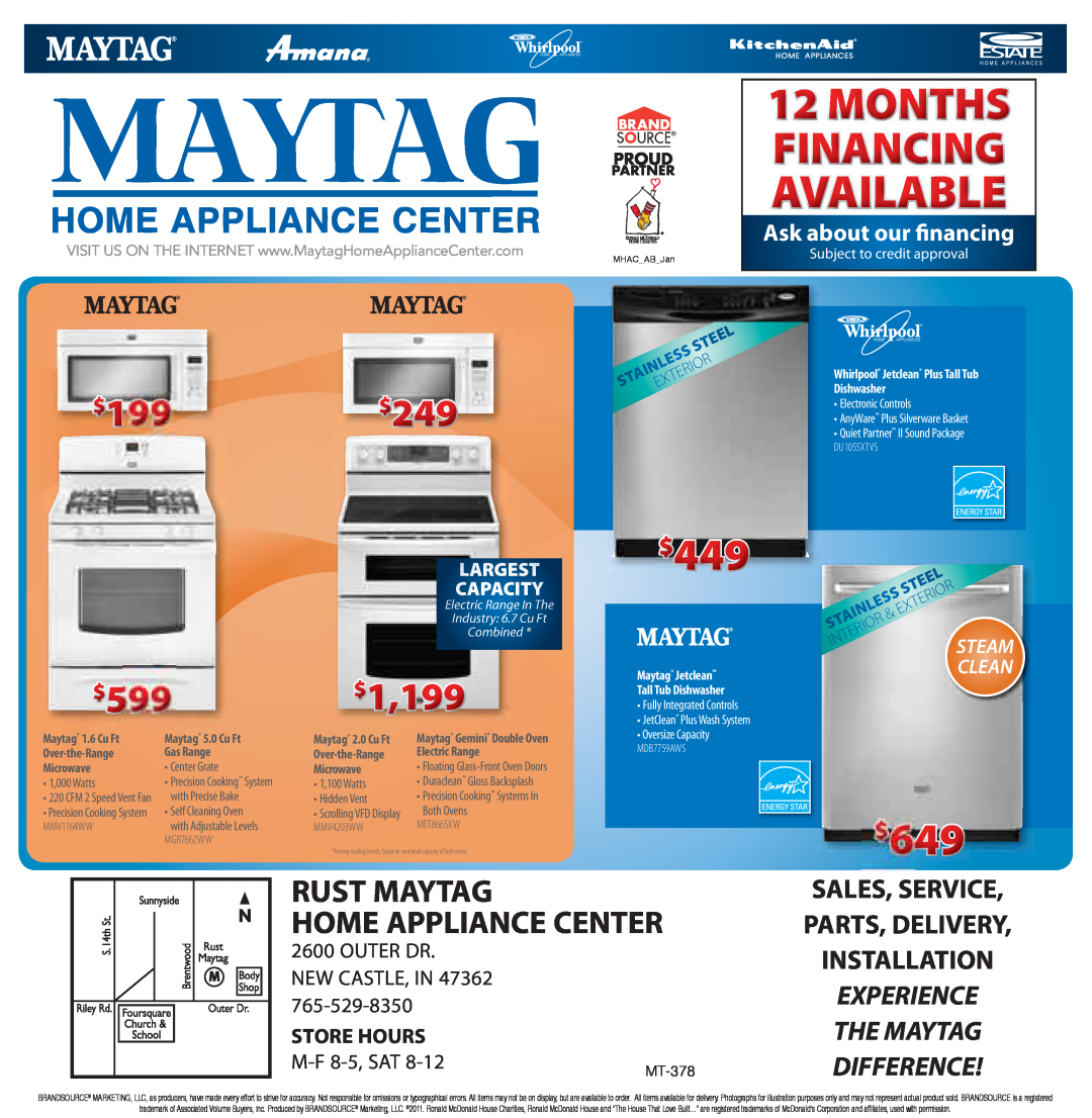 Maytag ED5FVGXWS Largest Capacity, Electronic Controls AnyWare Plus Silverware Basket, Quiet Partner II Sound Package 