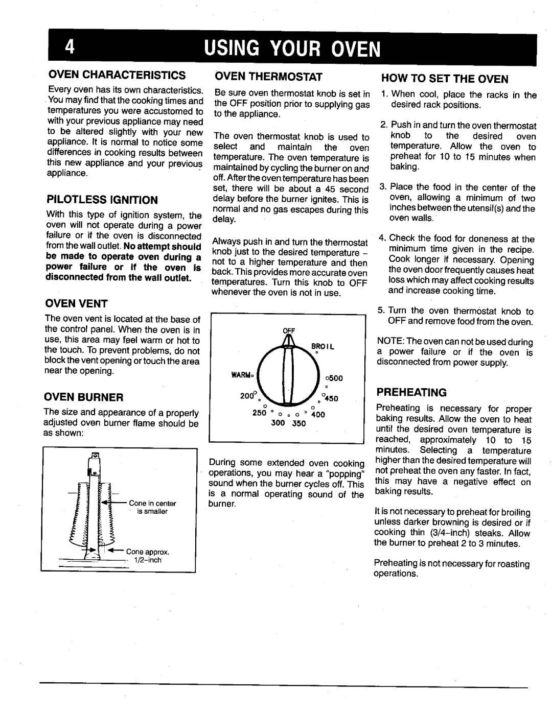 Maytag X9112VUV warranty Usingyour Oven, Pilotless Ignition 