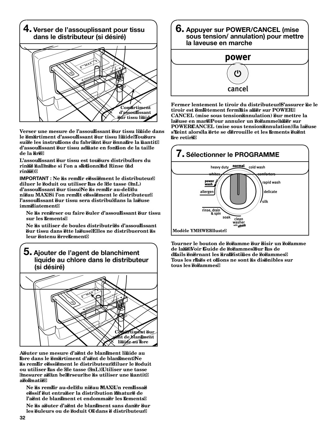 Maytag YMHWE201, YMHWE251, YMHWE301 manual Sélectionner le Programme 