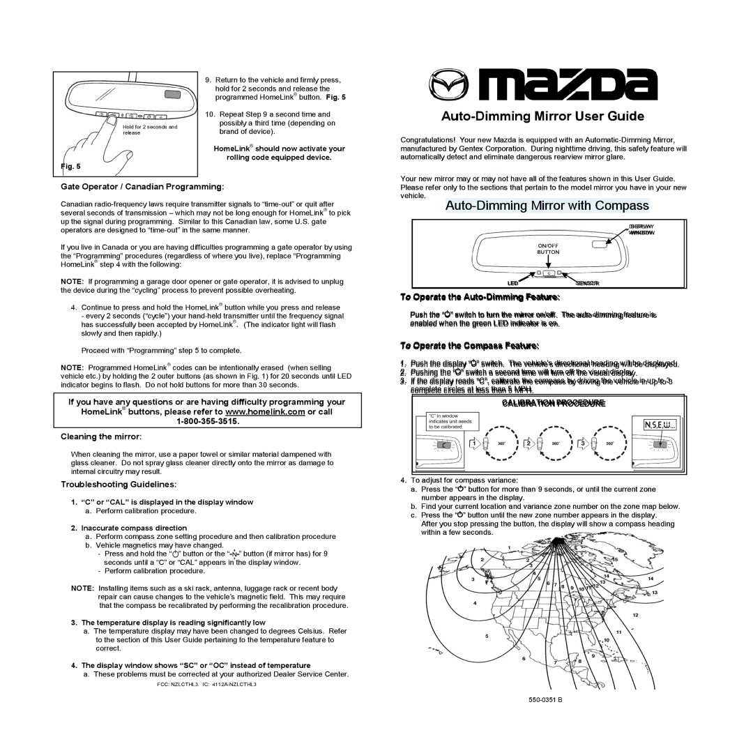 Mazda 4112A-NZLCTHL3 manual Gate Operator / Canadian Programming, Troubleshooting Guidelines, Calibration Procedure 