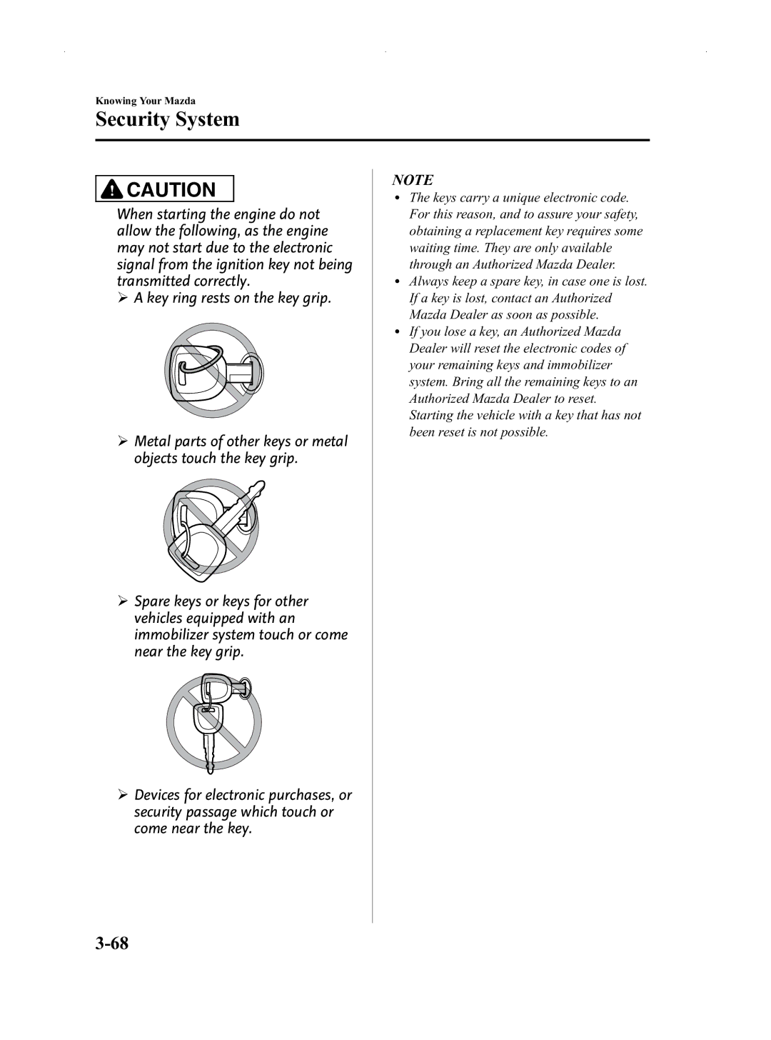 Mazda Not a Manual manual Security System 