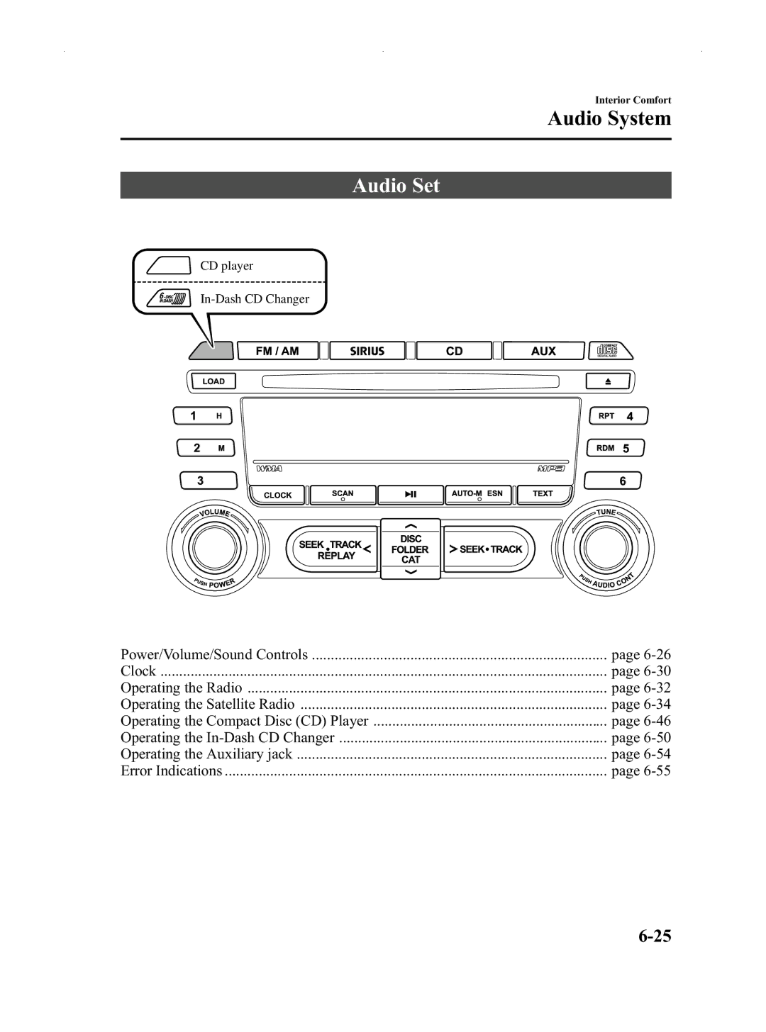 Mazda Not a Manual manual Audio Set 