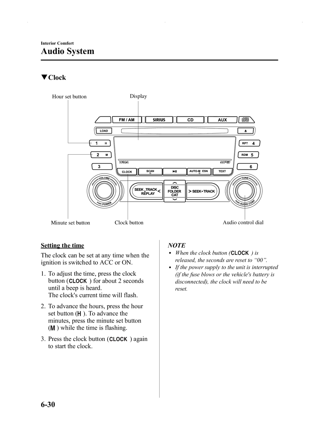 Mazda Not a Manual manual Clock 