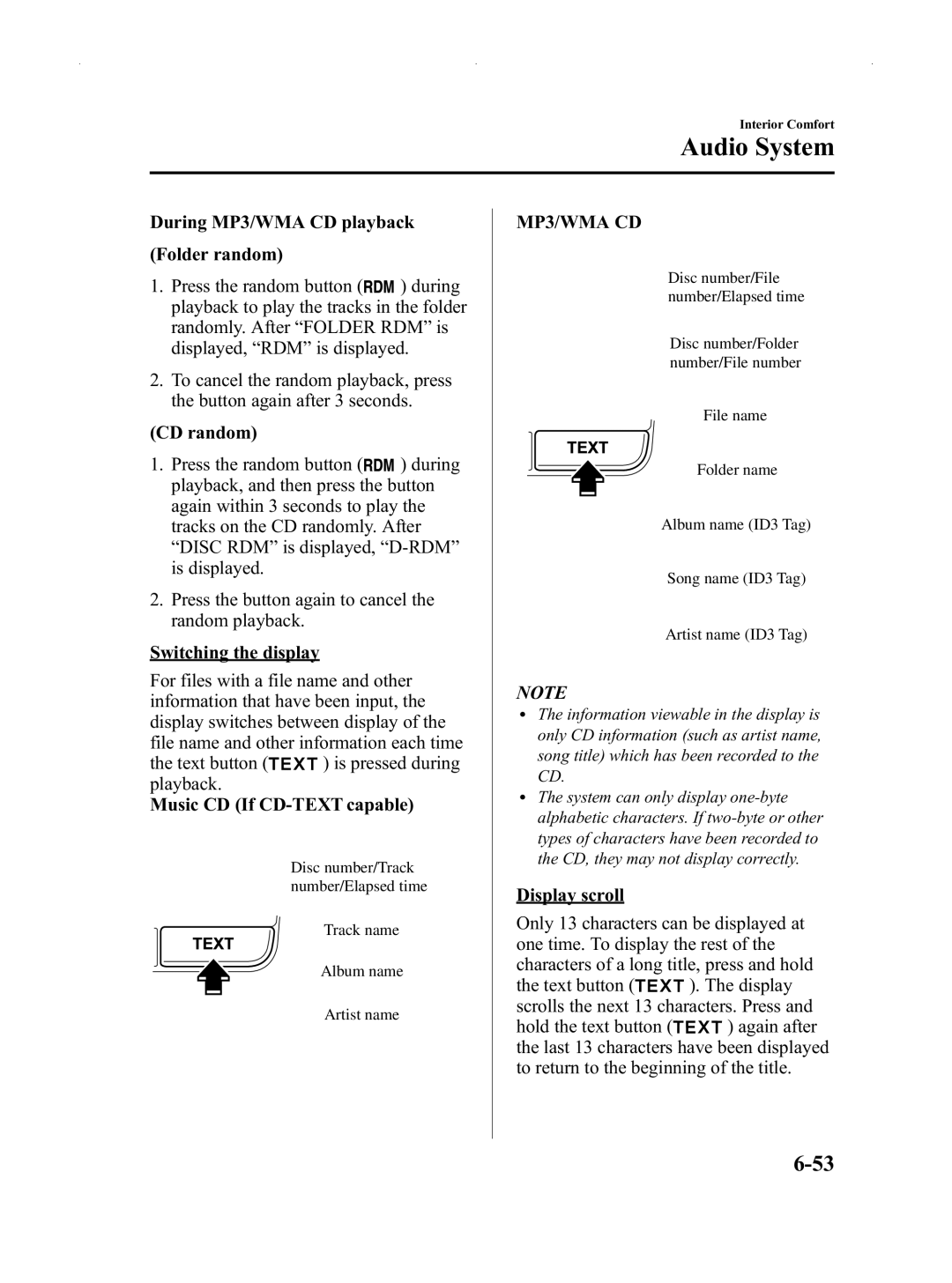 Mazda Not a Manual manual MP3/WMA CD 