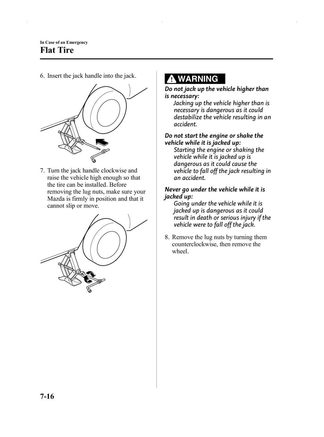 Mazda Not a Manual manual Flat Tire 