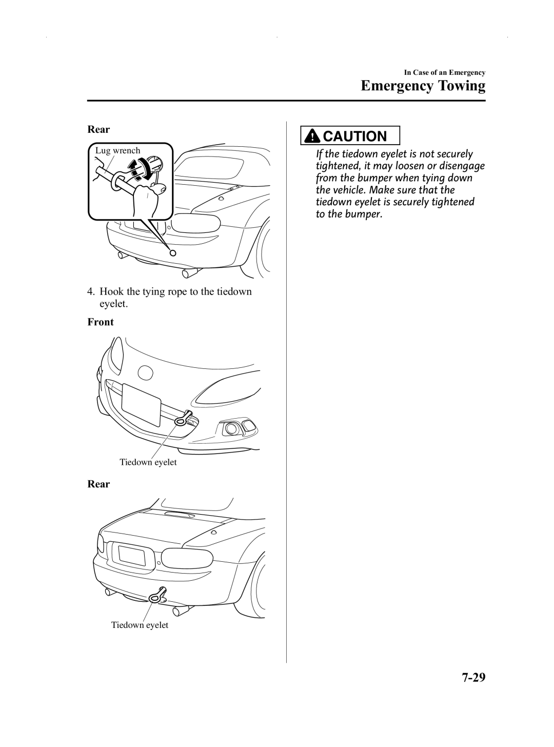 Mazda Not a Manual manual Tiedown eyelet 