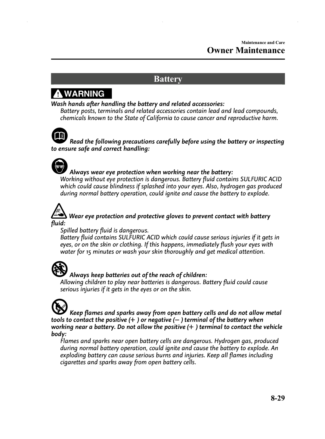 Mazda Not a Manual manual Battery 