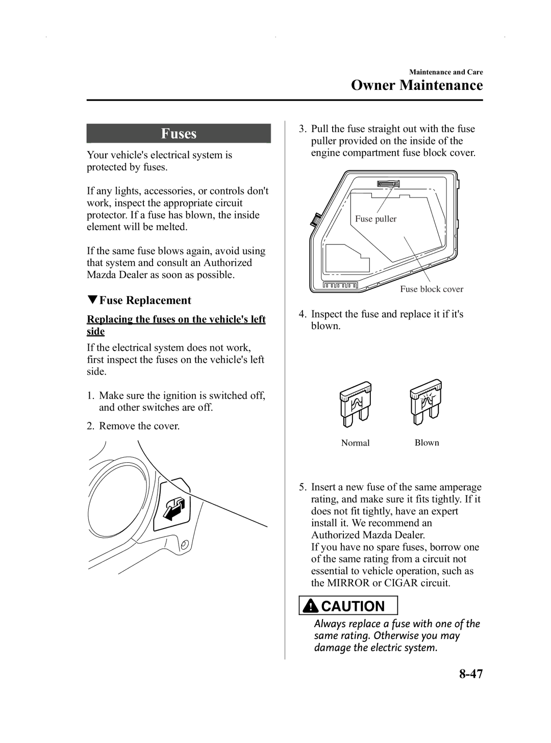 Mazda Not a Manual manual Fuses, QFuse Replacement 