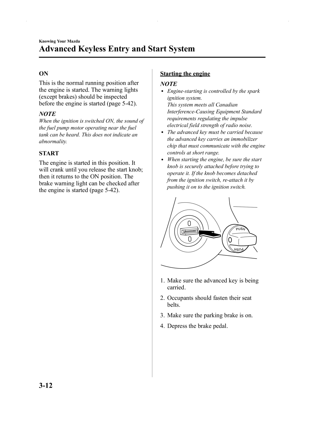 Mazda Not a Manual manual Start 