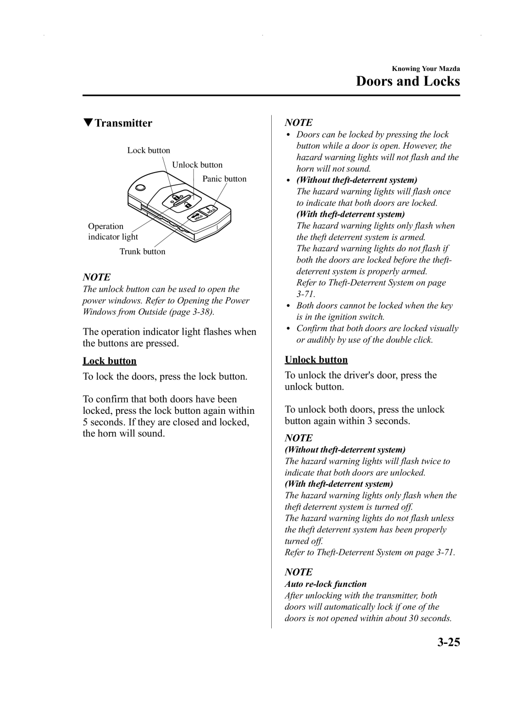 Mazda Not a Manual manual Transmitter 