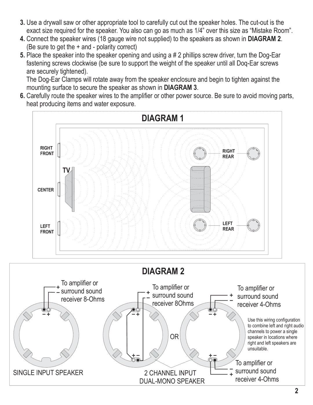 MB QUART ALX65IW, ALX525IW, ALX80IC, ALX525IC, ALX65IC, ALX80IW, ALX3PS, ALX2PS manual Diagram 