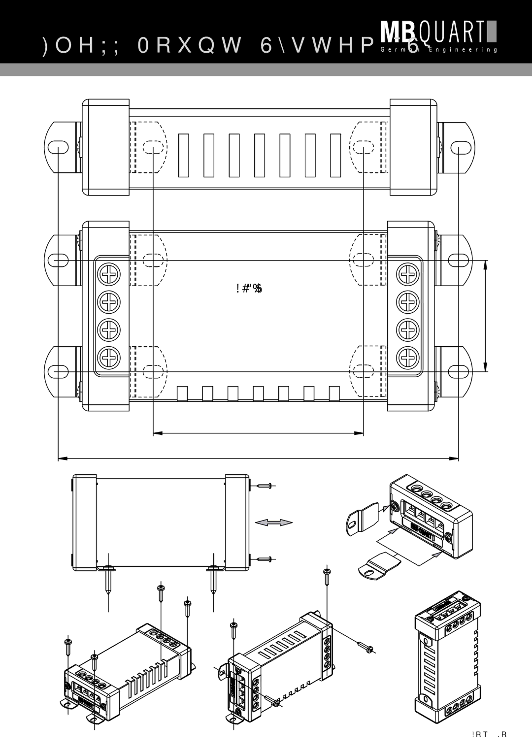 MB QUART DKG 110, DKG 116, DSG 216, DKG 113 installation instructions FleXX-Mount-System „S 