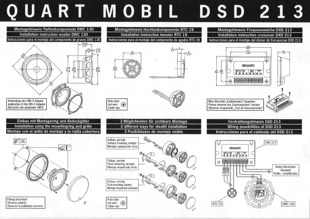 MB QUART DSD213 manual Ffi, Efl@+EEd, C e l 