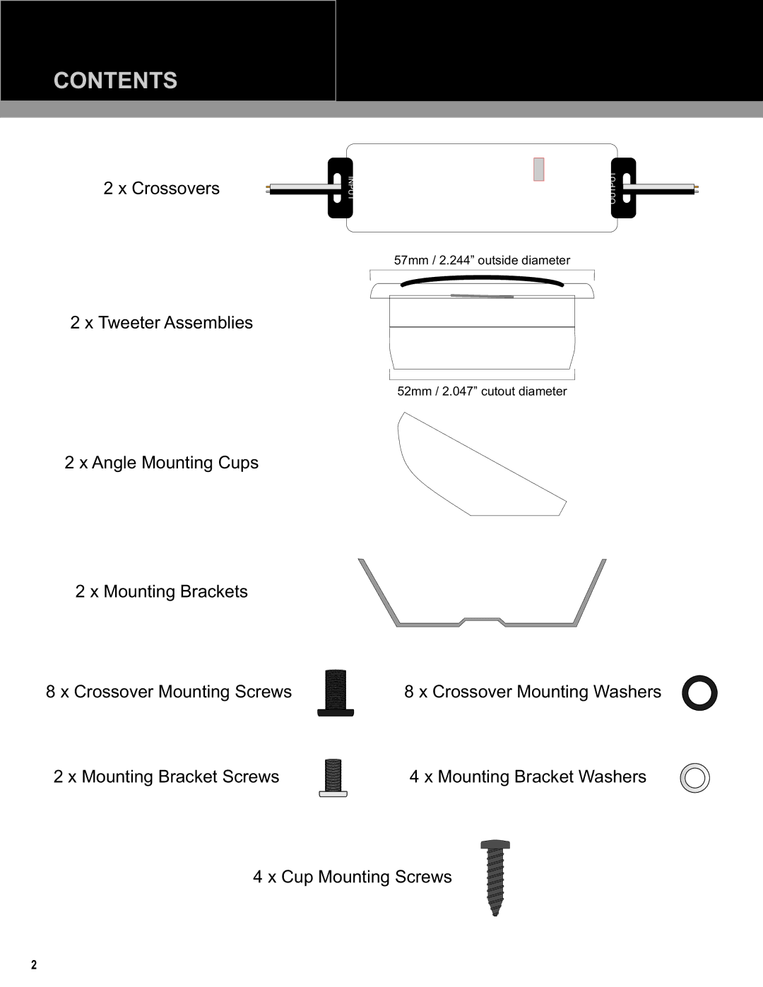 MB QUART DTK-30 installation manual Contents 