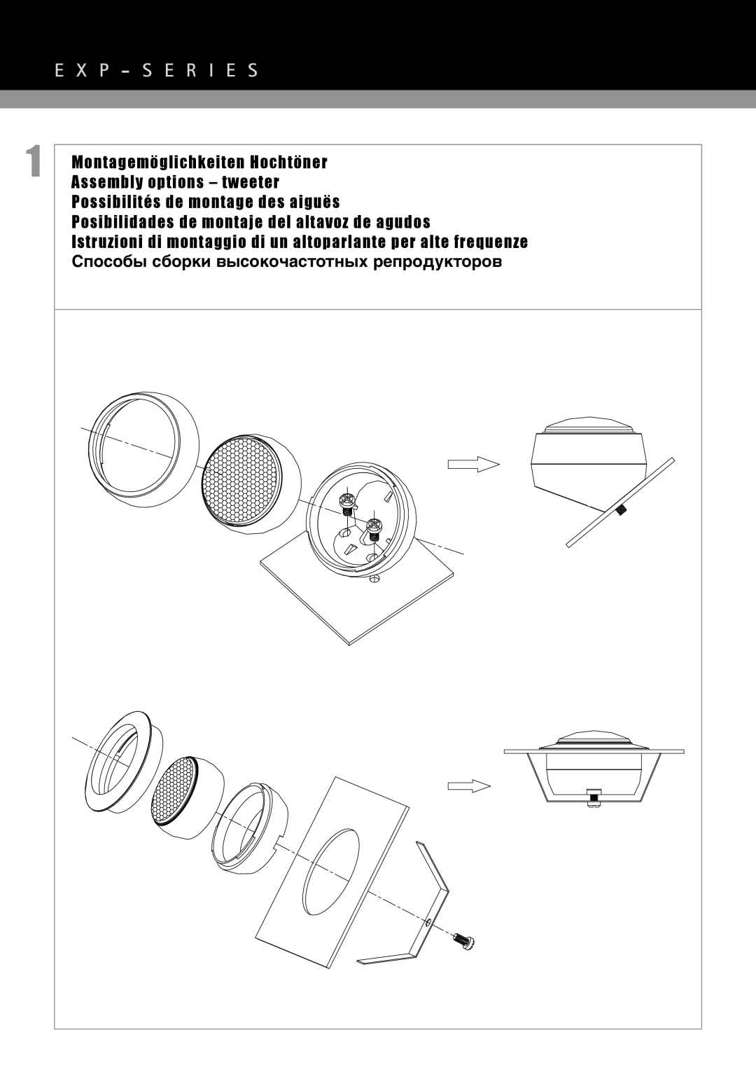 MB QUART EXP Series installation manual Sposoby sborki vysokohastotnyx reproduktorov 