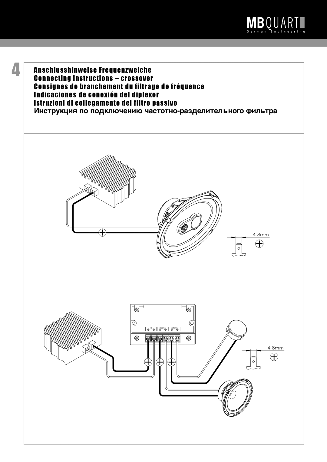 MB QUART EXP Series installation manual Woofer Tweeter 