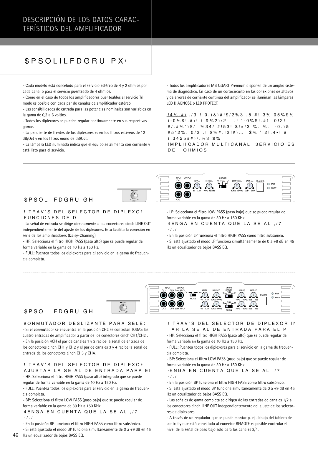 MB QUART PAB 1200.1 D, PAB 2100c Amplificador multicanal Premium, Atención LOS Amplificadores Nunca SE Pueden Operar a UNA 