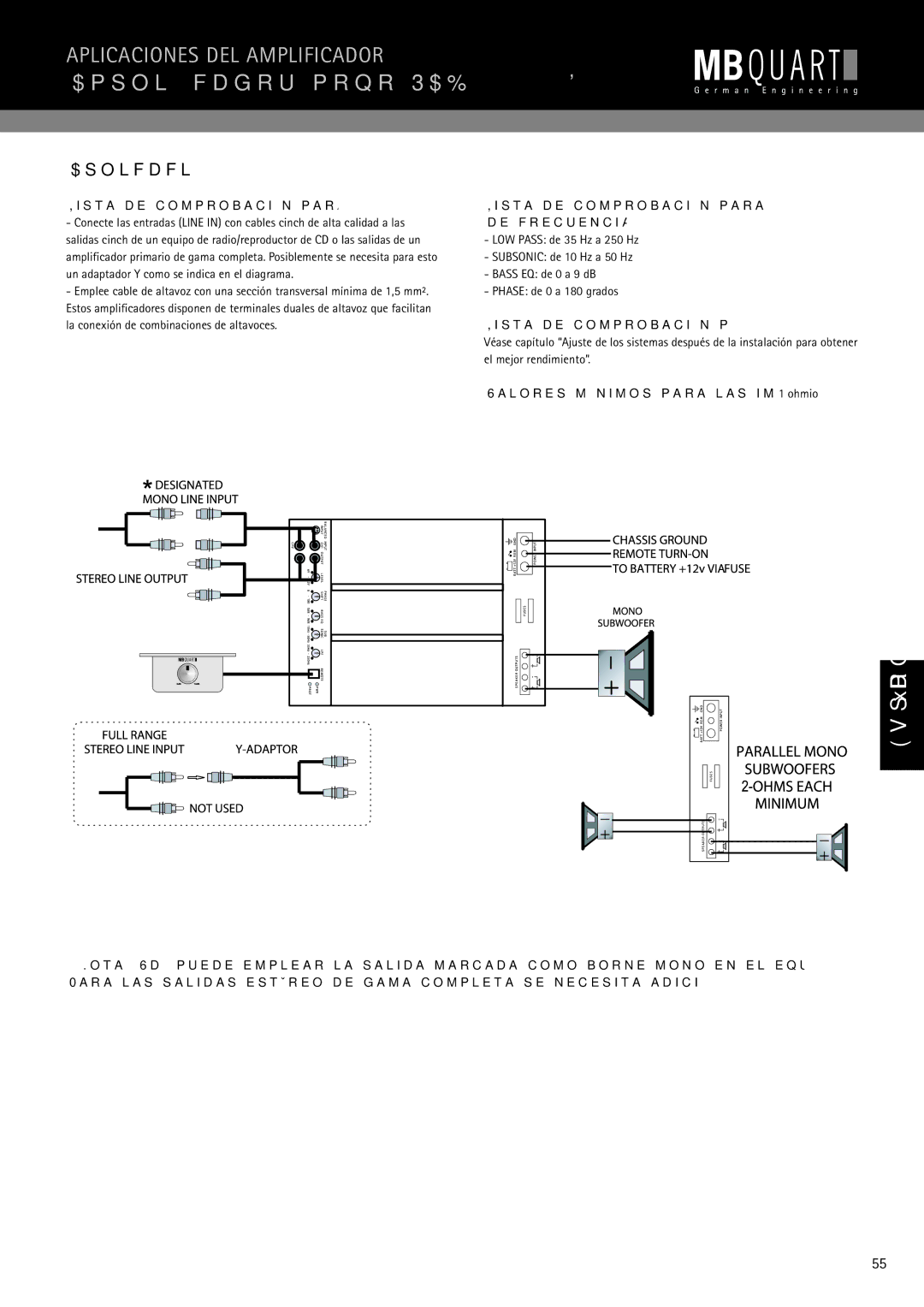 MB QUART PAB 2100 manual Ampliﬁcador mono PAB 1200.1 D, Aplicación básica, Subsonic de 10 Hz a 50 Hz 