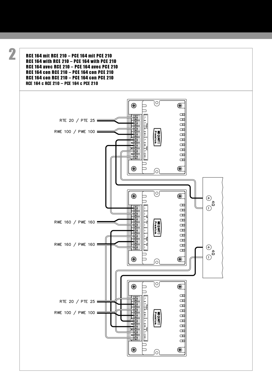 MB QUART RCE164, PCE164 installation manual RCE 164 Ò RCE 210 PCE 164 Ò PCE 