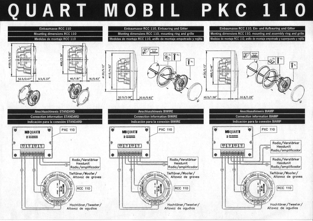 MB QUART PKC 110 manual AuH 