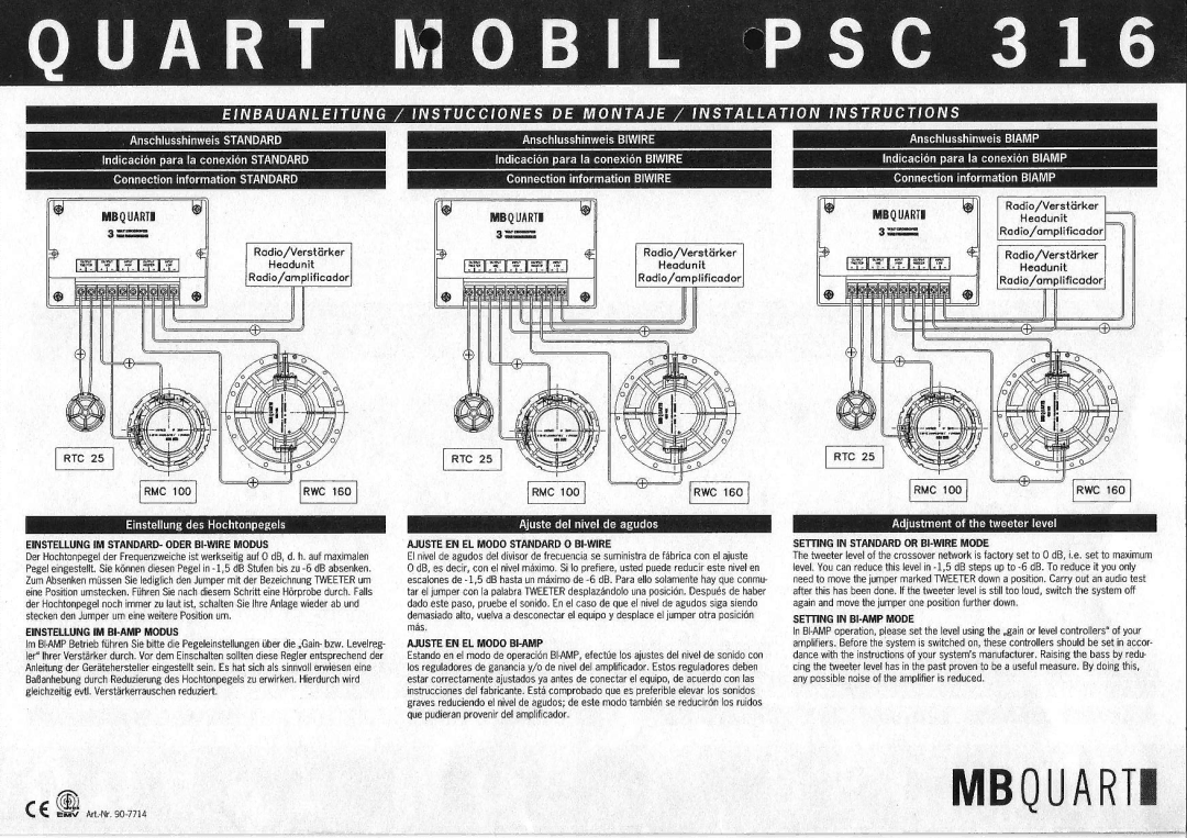 MB QUART PSC 316 manual €iei#is 