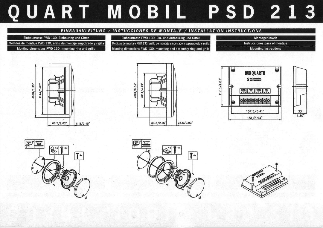 MB QUART PSD 213 manual Fl alEiI F 