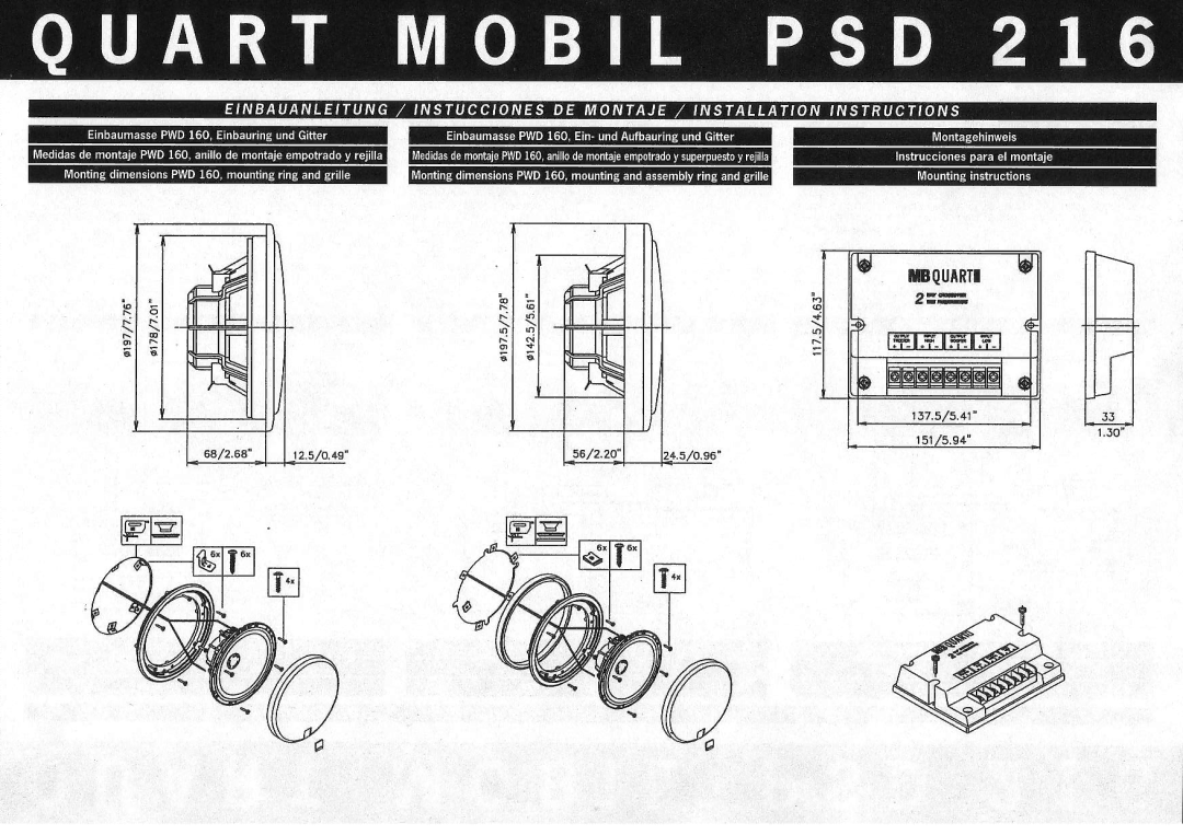 MB QUART PSD 216 manual T9-s/9zrt6 