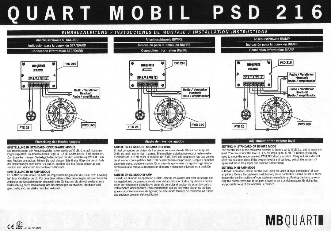 MB QUART PSD 216 manual Eti€eEE 