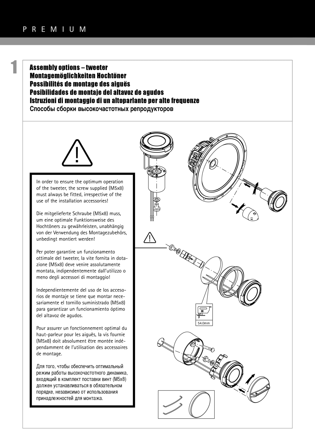 MB QUART PVF 210 installation instructions Sposoby sborki vysokohastotnyx reproduktorov 